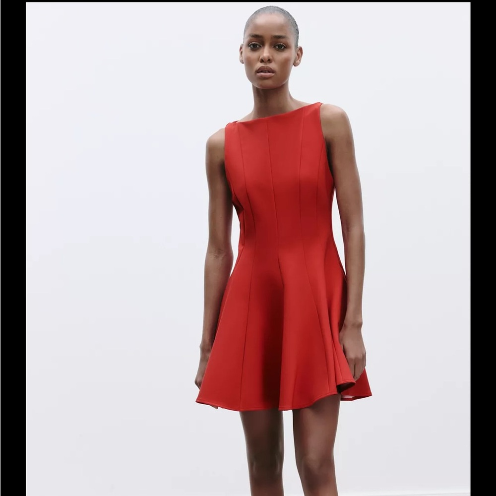 Zara Vibrant Red Mini Dress